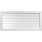 Ekena Millwork Vertical Surface Mount PVC Gable Vnt: Non-Functional, w/2"W x 1-1/2"H, Brickmould Frame, 42"W x 20"H GVPVE42X2002SN - alternate 1